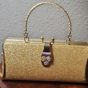 Elegant Gold Clutch Bag